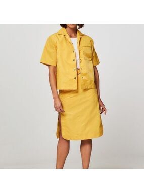 New Remain Birger Christensen Storm Shirt Jacket Yellow Size 10